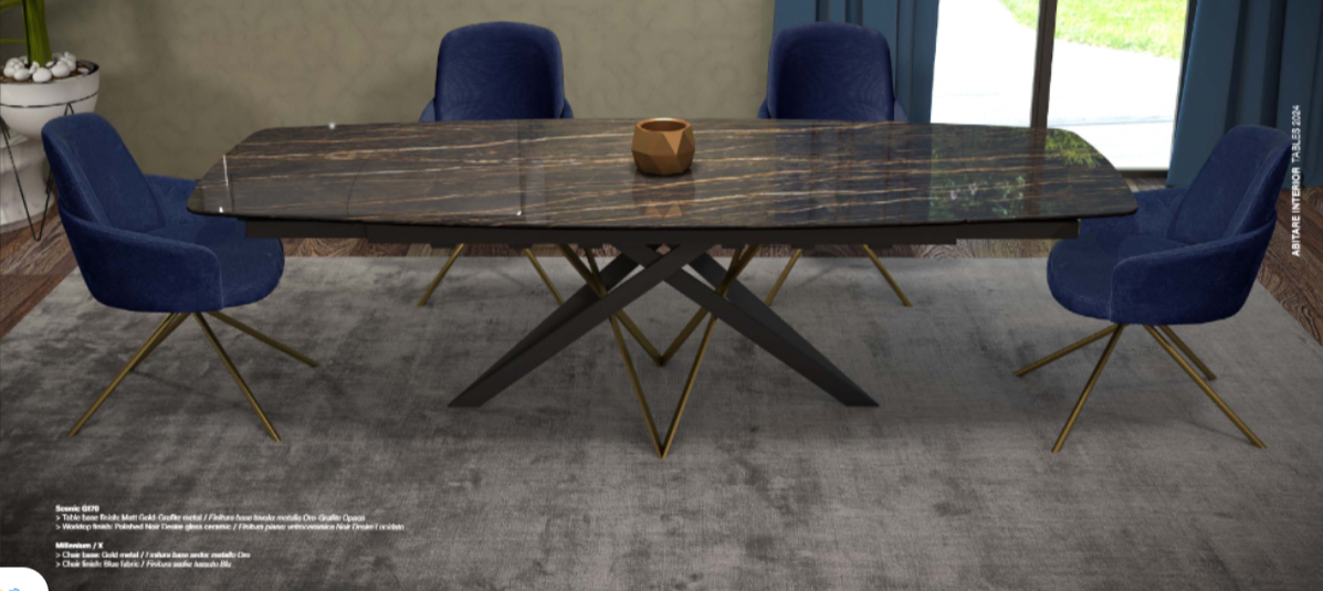 tavolo incrocio con sedie abitare