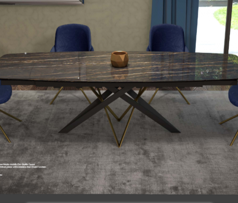 tavolo incrocio con sedie abitare